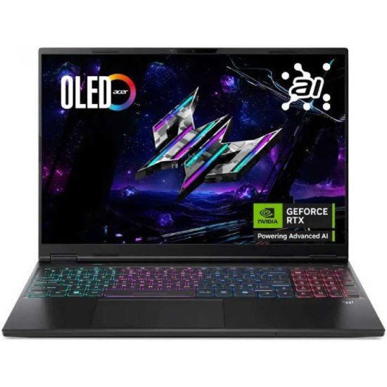 Acer Predator Helios Neo 16S AI | Intel Core Ultra 9-275HX | 16GB RAM | 1TB SSD | GeForce RTX 5060 8GB | Windows 11 Home | 16 inch 240Hz WQXGA OLED Display | Obsidian Black
