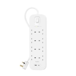 Belkin Surge Protector with USB-C and USB-A Ports (8 Outlet with 1 USB-C & 1 USB-A)