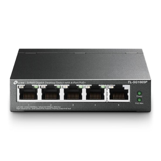 TP-Link TL-SG1005P | 5-Port Gigabit Desktop Switch with 4-Port PoE