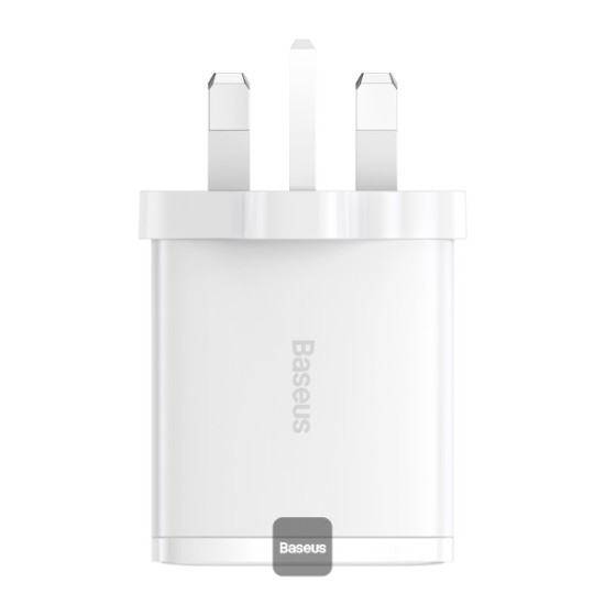 BASEUS Compact Quick Charger 2U+C Three Ports 30W Travel Power