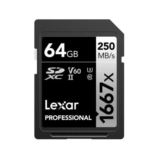Lexar® Professional 1667x SDXC™ UHS-II Card SILVER Series (64GB)