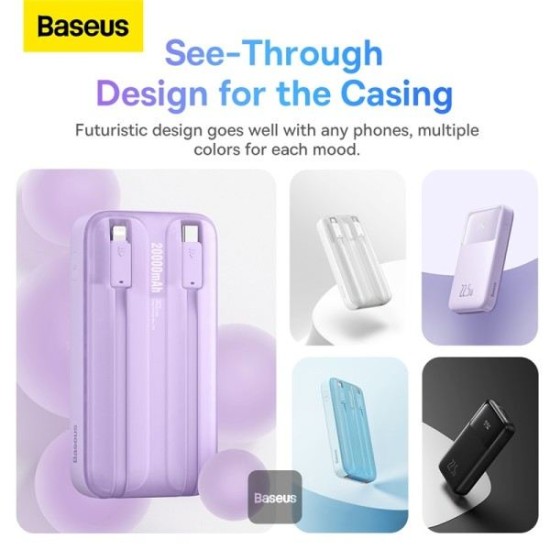 Baseus Comet Series Dual-Cable 20000mAh Digital Display Fast Charging Power Bank (22.5W)
