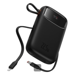 Baseus QPow2 10000mAh Digital Display Fast Charge Power Bank 22.5W With Built-in Dual-Cable Lightning And Type-C