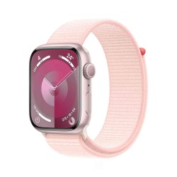 Apple Watch Series 9 (Light Pink Sport Loop Sport Loop, 41mm Retina LTPO OLED Display, Pink Aluminium Case)