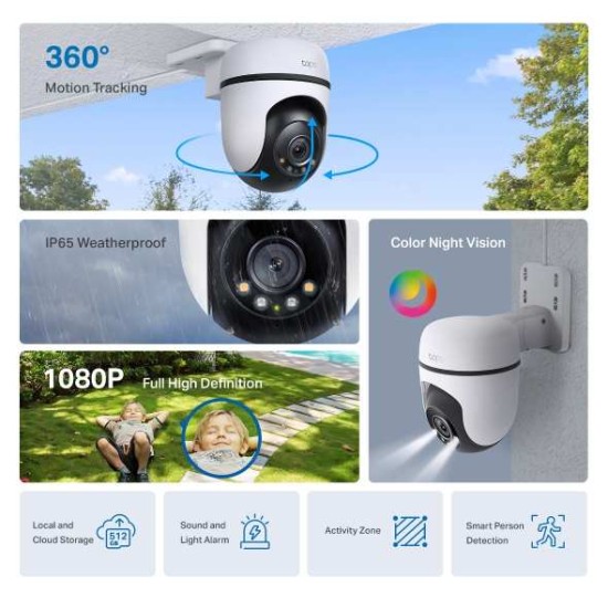 Tp-Link Tapo C500 | Outdoor Pan/Tilt Security WiFi Camera