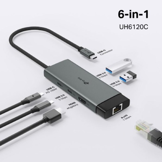 TP-Link UH6120C | USB Type-C 6-Port Hub
