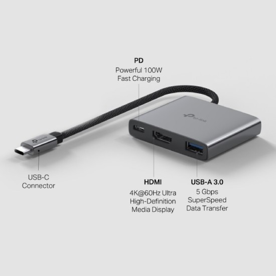 TP-Link UH3020C | USB Type-C 3 in 1 Hub