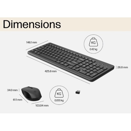 HP 330 Wireless Mouse and Keyboard Combo