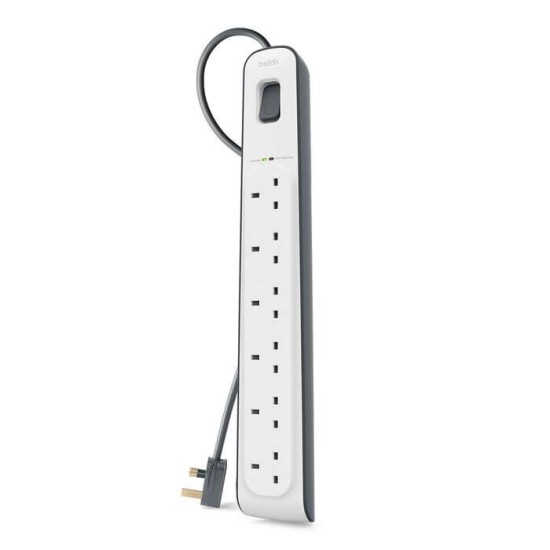 Belkin 6-outlet Surge Protection Strip with 2M Power Cord