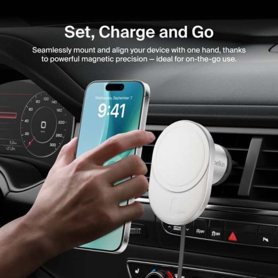 Belkin BoostCharge Pro Magnetic Wireless Car Charger with Qi2 15W