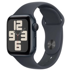 Apple Watch SE GPS, Midnight Sport Band, 40mm Retina LTPO OLED Display, Midnight Aluminium Case (M/L)