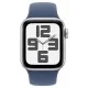 Apple Watch SE GPS + Cellular, Denim Sport Band, 44mm Retina LTPO OLED Display, Silver Aluminium Case (M/L)