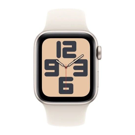 Apple Watch SE GPS + Cellular, Starlight Sport Band, 44mm Retina LTPO OLED Display, Starlight Aluminium Case (M/L)