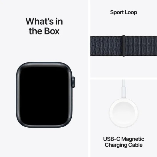 Apple Watch SE GPS + Cellular, Ink Sport Loop, 40mm Retina LTPO OLED Display, Midnight Aluminium Case