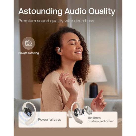 Shokz OpenFit Open Ear Wireless Headphone (Beige)