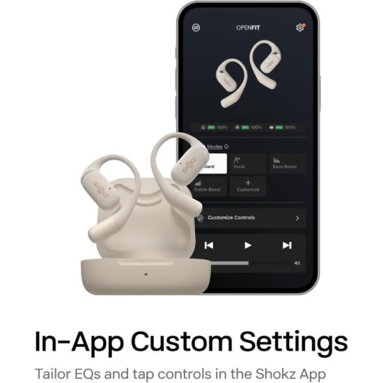 Shokz OpenFit Open Ear Wireless Headphone (Beige)