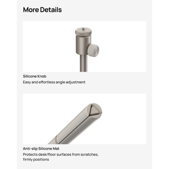 XGimi Light Gold Portable Stand | Versatile Desktop and Floor Stand,Lightweight and Portable, Foldable, 360° Rotation, for HORIZON series, Elfin Flip, MoGo series, and Halo+