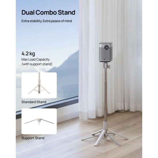 XGimi Light Gold Portable Stand | Versatile Desktop and Floor Stand,Lightweight and Portable, Foldable, 360° Rotation, for HORIZON series, Elfin Flip, MoGo series, and Halo+