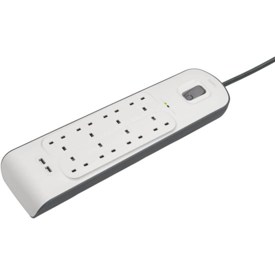 Belkin USB Surge Protector,8 Way/8 Plug Electrical Extension Socket