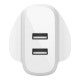 Belkin BoostCharge Dual USB-A Wall Charger 24W + USB-A to USB-C cable