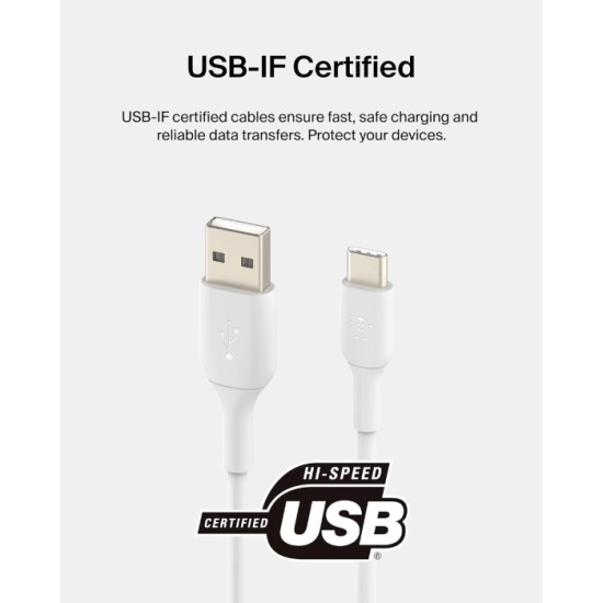 Belkin BoostCharge USB-C to USB-A Cable (3.3ft) (2pack)