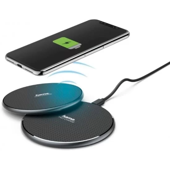 Hama "Qi-Fc10" Wireless Charger Set Of 2 (Black) (Model : 188321)