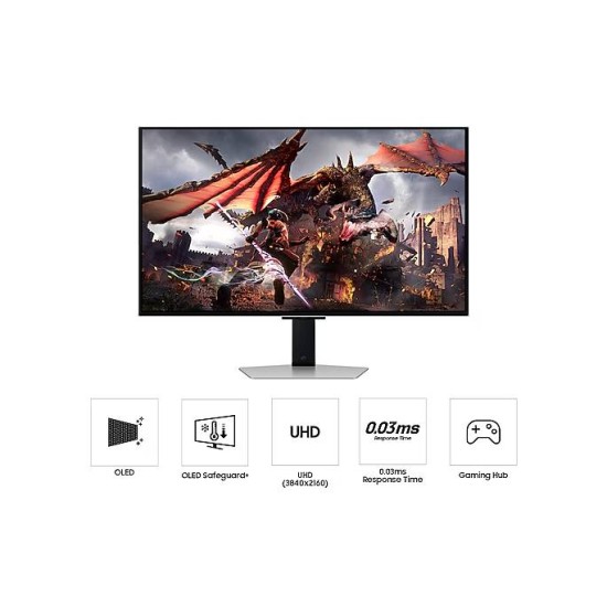 Samsung 32" G80SD UHD OLED Gaming Monitor with Smart features 240Hz Refresh Rate