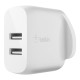 Belki BoostCharge Dual USB-A Wall Charger 24W + Lightning to USB-A Cable