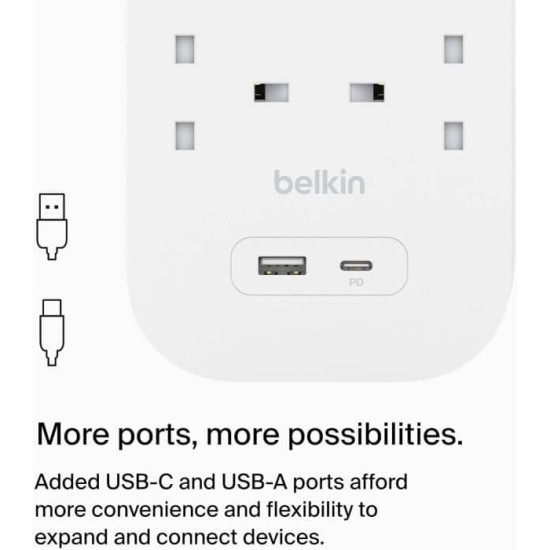 Belkin Surge Protector Power Extension Socket with 6 Outlets