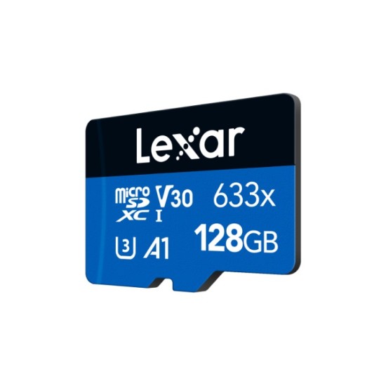 Lexar® High-Performance 633x microSDHC™/ microSDXC™ UHS-I Card BLUE Series (128GB)