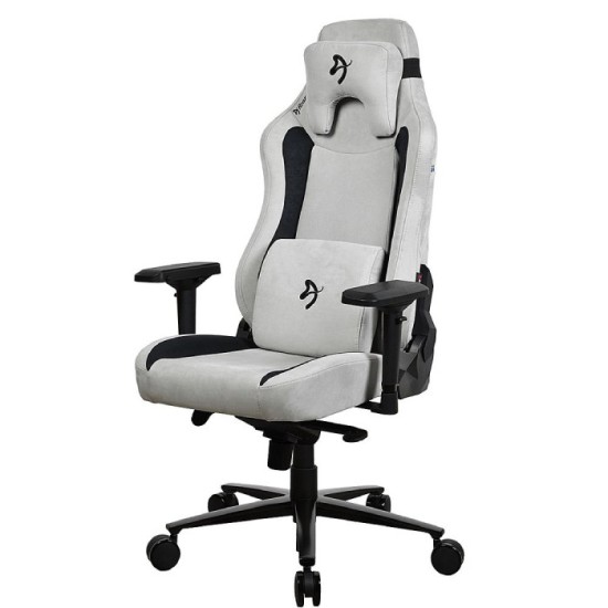 Arozzi - Vernazza Series Top-Tier Premium Supersoft Upholstery Fabric Gaming Chair (Light Grey)