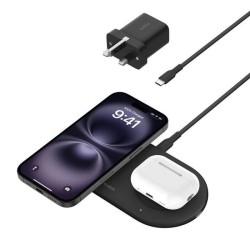 Belkin BoostCharge Pro 2-in-1 Magnetic Wireless Charging Pad with Qi2 15W
