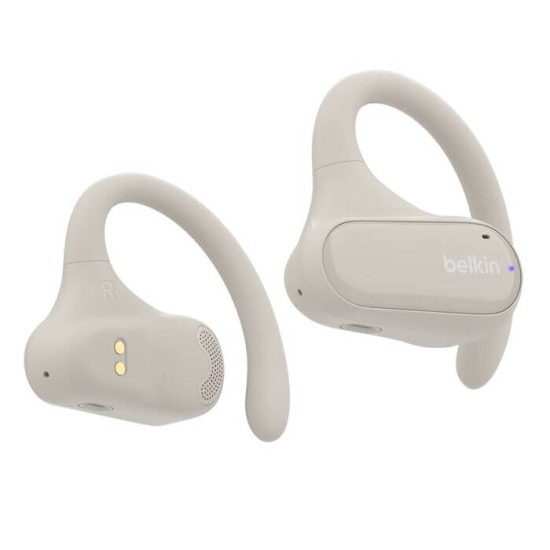 Belkin SoundForm ClearFit Open-Ear Wireless Earbuds (Sand)