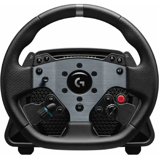 Logitech G PRO Racing Wheel for PC, Direct Drive 11 Nm Force, TRUEFORCE Force Feedback, OLED Display, Quick Release, PRO Button Layout, Black