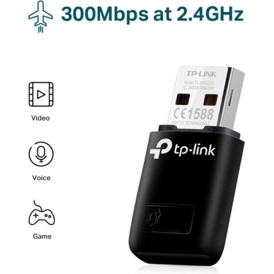 TP-Link TL-WN823N | 300Mbps Mini Wireless N USB Adapter
