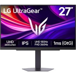 LG 27 Inch LG UltraGear G8 4K IPS Gaming Monitor, UHD 180Hz / FHD 360Hz, 1ms MBR, NVIDIA G-SYNC & AMD FreeSync