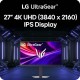 LG 27 Inch LG UltraGear G8 4K IPS Gaming Monitor, UHD 180Hz / FHD 360Hz, 1ms MBR, NVIDIA G-SYNC & AMD FreeSync