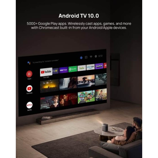 XGimi Halo+ Full HD Long Throw Portable Projector, 700 ISO Lumens, Up to 200 Inch Screen Size, 2x 5W Harman/Kardon Speakers, Built-in 2.5Hrs Battery, for Home/Office/Camping/Travel - Space Grey