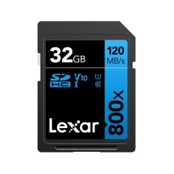 Lexar® High-Performance 800x SDHC™/SDXC™ UHS-I Card BLUE Series (32GB)