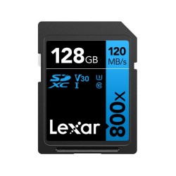 Lexar® High-Performance 800x SDHC™/SDXC™ UHS-I Card BLUE Series (128GB)
