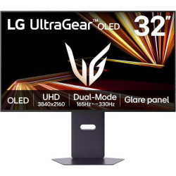 LG 32 Inch UltraGear Glossy OLED Dual Mode 4K UHD 165Hz or FHD 330Hz 0.03ms G-Sync Compatible Gaming Monitor