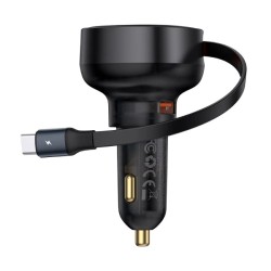 Baseus Enjoyment Pro Car Charger U+Retractable Type-C Cable (60W)
