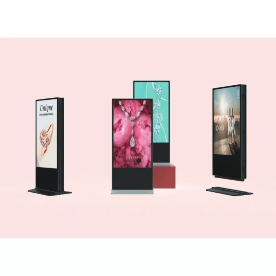 65 inch" Floor Standing Super Slim Double-Side LCD Digital Signage