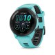 Garmin Forerunner® 265 Black Bezel with Whitestone Case and Whitestone/Tidal Blue Silicone Band [46mm]