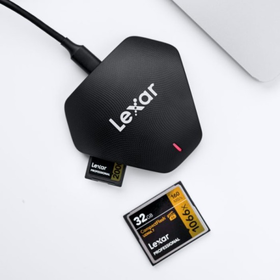 Lexar® Professional Multi-Card 3-in-1 USB 3.1 Reader