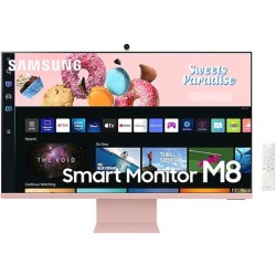Samsung 32" UHD Monitor with Smart TV Experience and Iconic Slim Design (Sunset Pink)