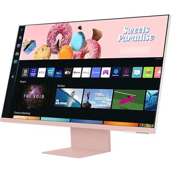 Samsung 32" UHD Monitor with Smart TV Experience and Iconic Slim Design (Sunset Pink)