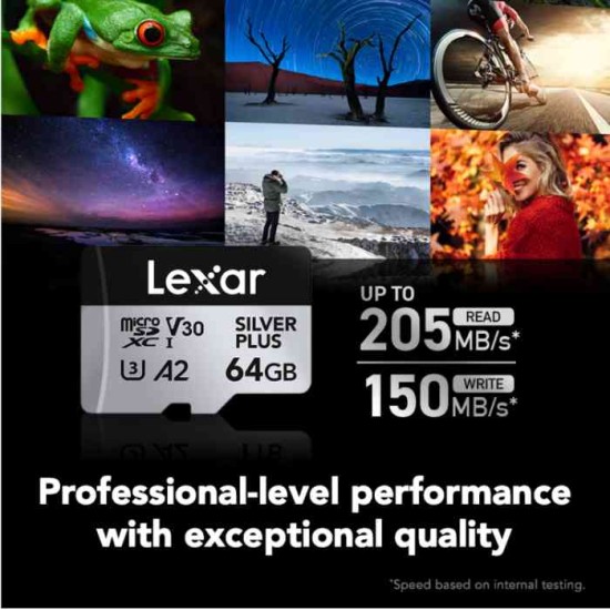 Lexar® Professional SILVER PLUS microSDXC™ UHS-I Card (64GB)