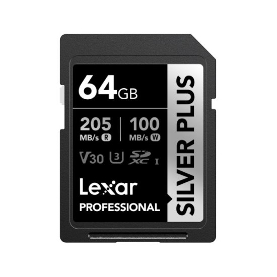 Lexar® Professional SILVER PLUS SDXC™ UHS-I Card (64GB)