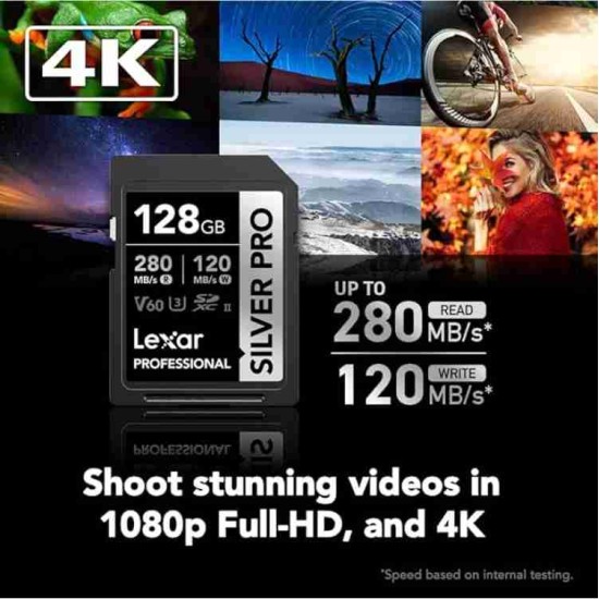 Lexar® Professional SILVER PRO SDXC™ UHS-II Card (128GB)